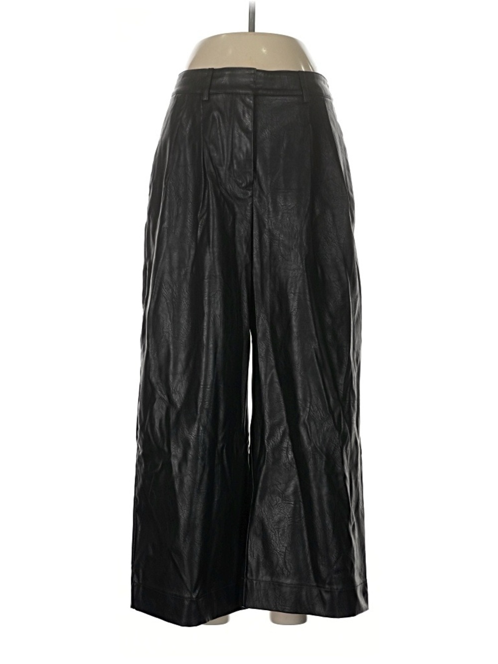Lucky Brand Black Wide-Leg Faux Leather Pants